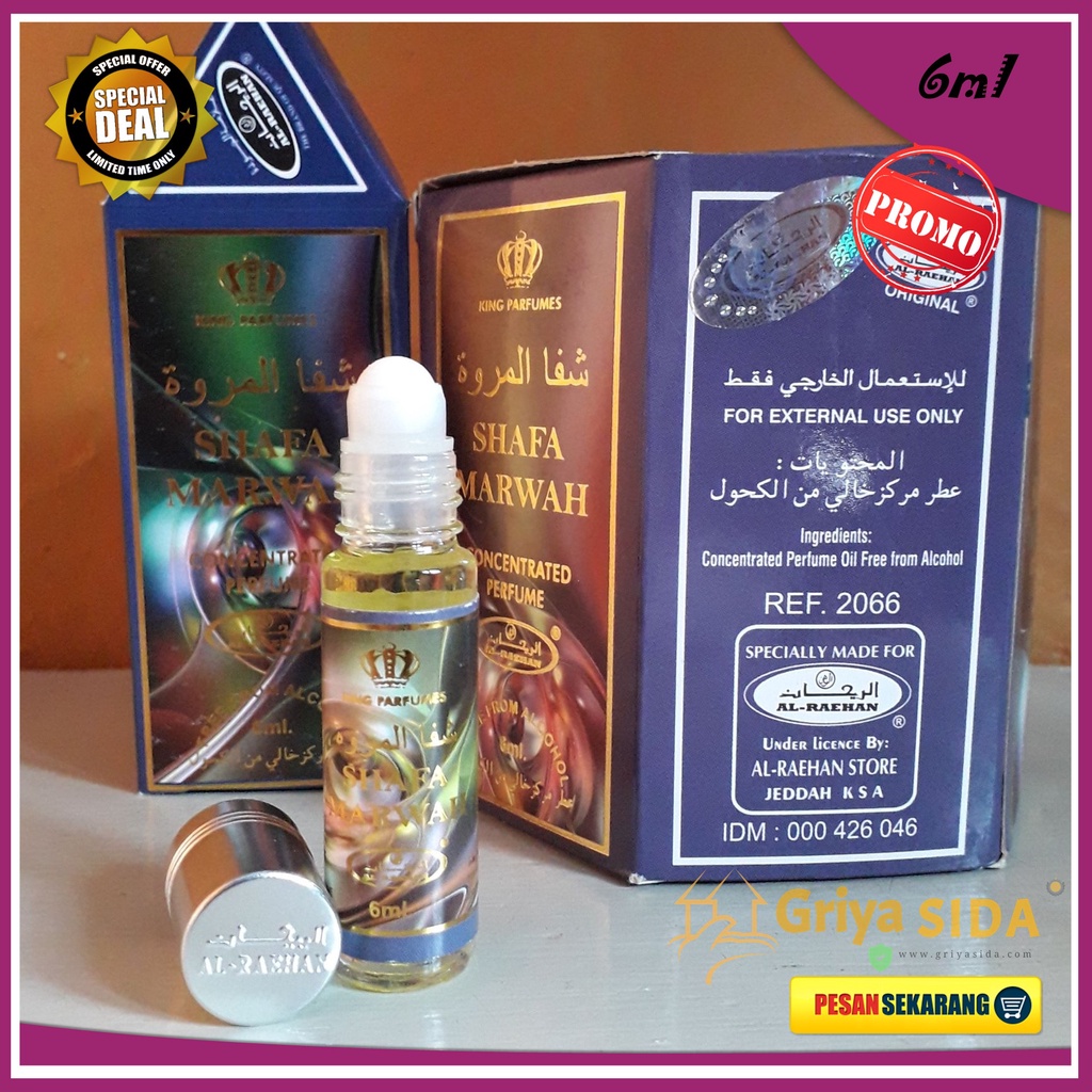 Parfum Shafa marwah 6ml alraehan minyak wangi parfum grosir PROMO!!