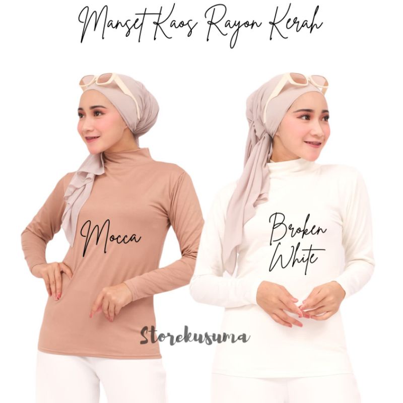 Manset Kaos Rayon Kerah size XL | LD 86cm