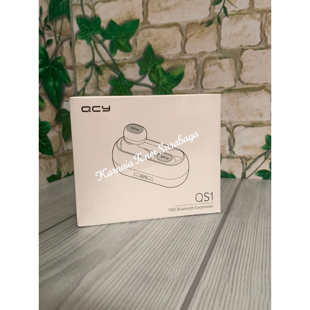 QCY T1C Earphone Bluetooth 5.0 Headphone TWS Stereo 3D Nirkabel dengan Headset Mikrofon Ganda Earbud Panggilan HD Aplikasi Penyesuaian BLACK