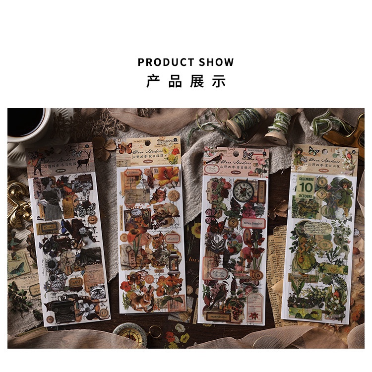 

[TO YOU] 3 PCS Deco Sticker Vintage Style Aesthetic Scrapbook