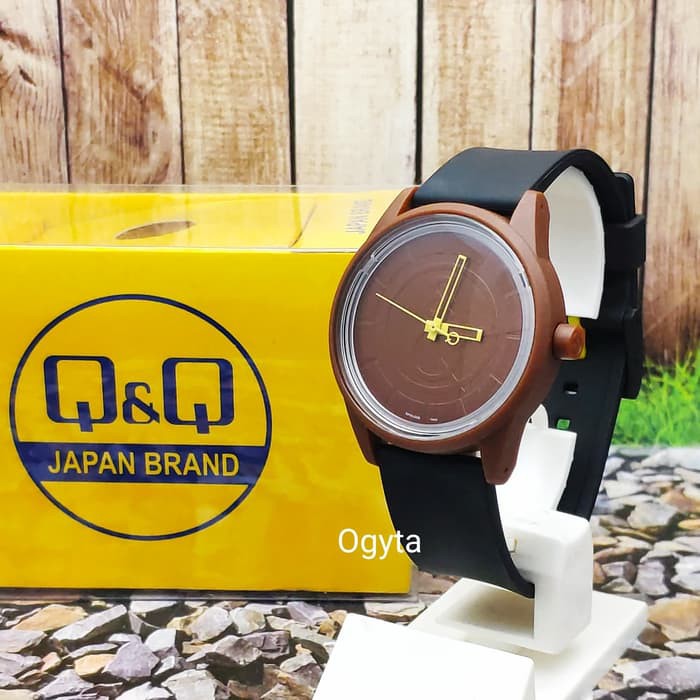 [COD] JAM TANGAN PRIA Q&Q QnQ QQ ANALOG SMILE SOLAR STRAP KARET RP00J035Y ORIGINAL GARANSI KADO NEW