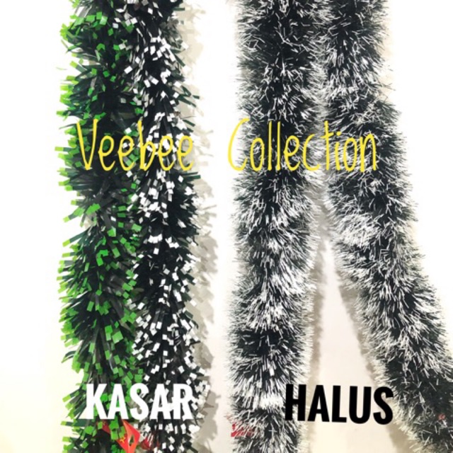 Tali Hias Natal PVC jumbo 15cm/ slenger hias pohon natal/ tali hias natal/slenger natal/dekorasi nat