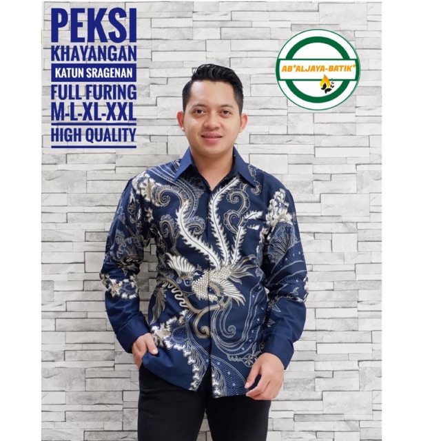 Batik Pria PEKSI KHAYANGAN Katun Halus Sragenan Full Furing Termurah