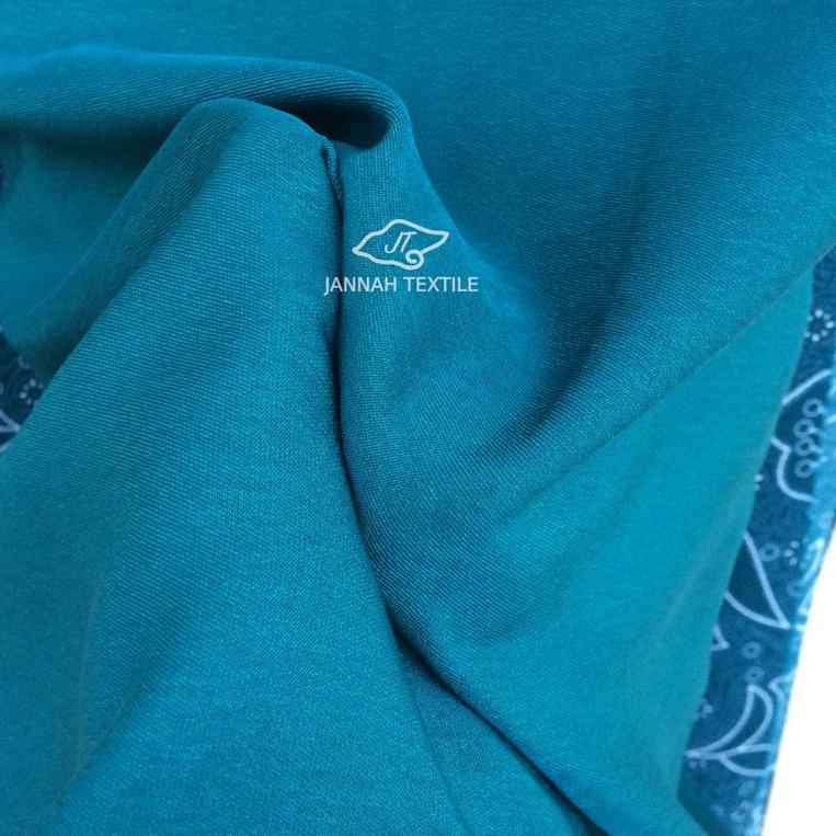 SERBA MURAH Kain Polos Kombinasi PKK Biru & Hijau Bahan Tessa Harga Per 0,5 Meter  893