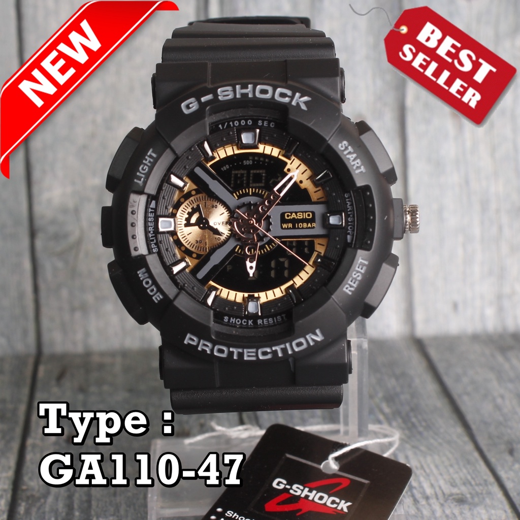 PALING LAKU !!! G Shock GA-110 Hitam gold Rosegold Jam tangan pria Couple digital sproty anti air elegant