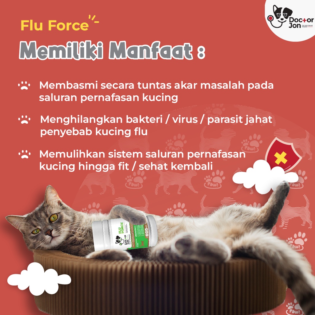 Vitamin Kucing Gangguan Imunitas Anti Flu, Batuk, Pilek / Doctor Jon Flu Force