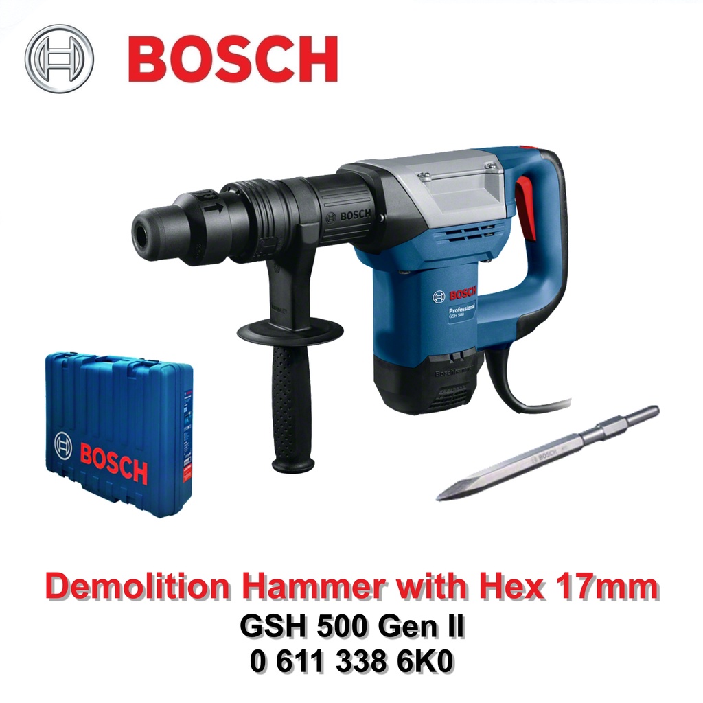 Jual Mesin Bobok Bosch GSH 500 Gen 2 Demolition Hammer 17mm Hex ...