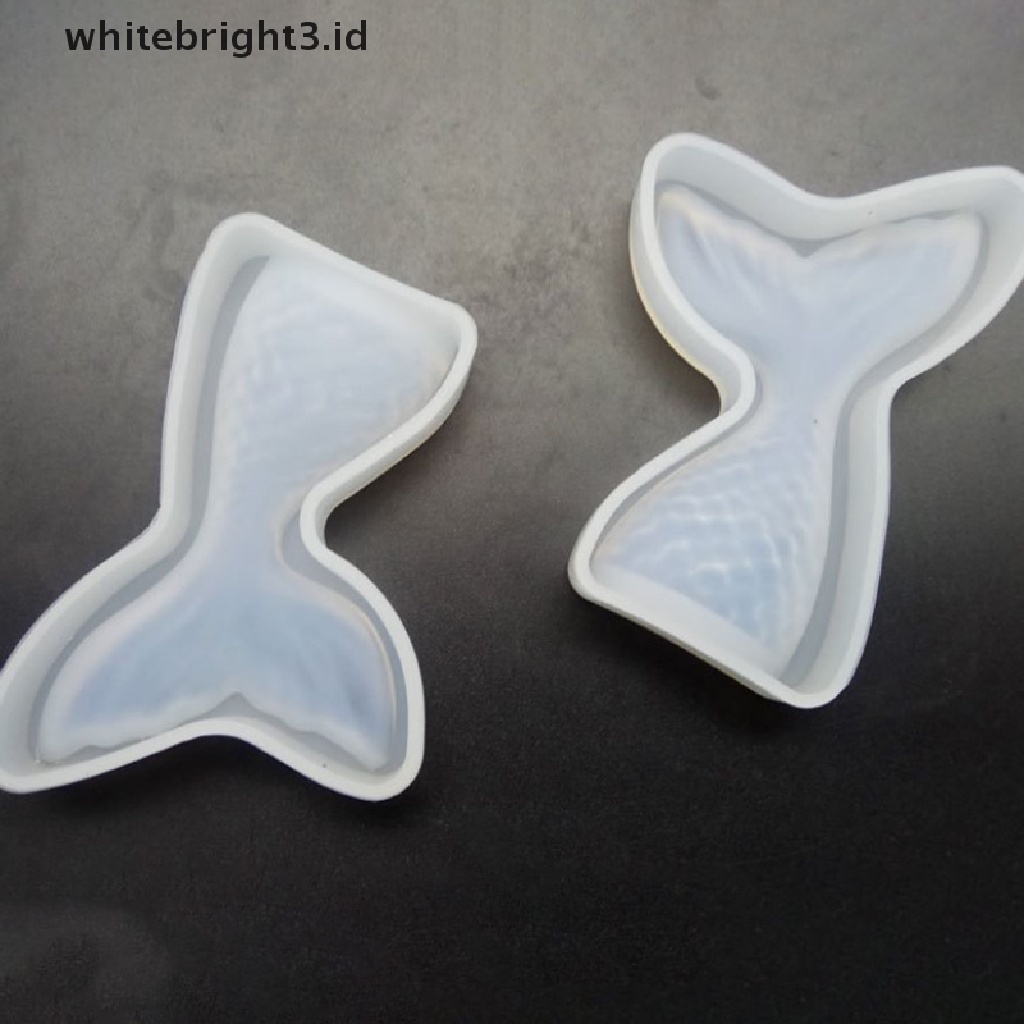 (whitebright3.id) Cetakan Fondant Bentuk Ekor Mermaid Bahan Silikon Untuk Dekorasi Kue