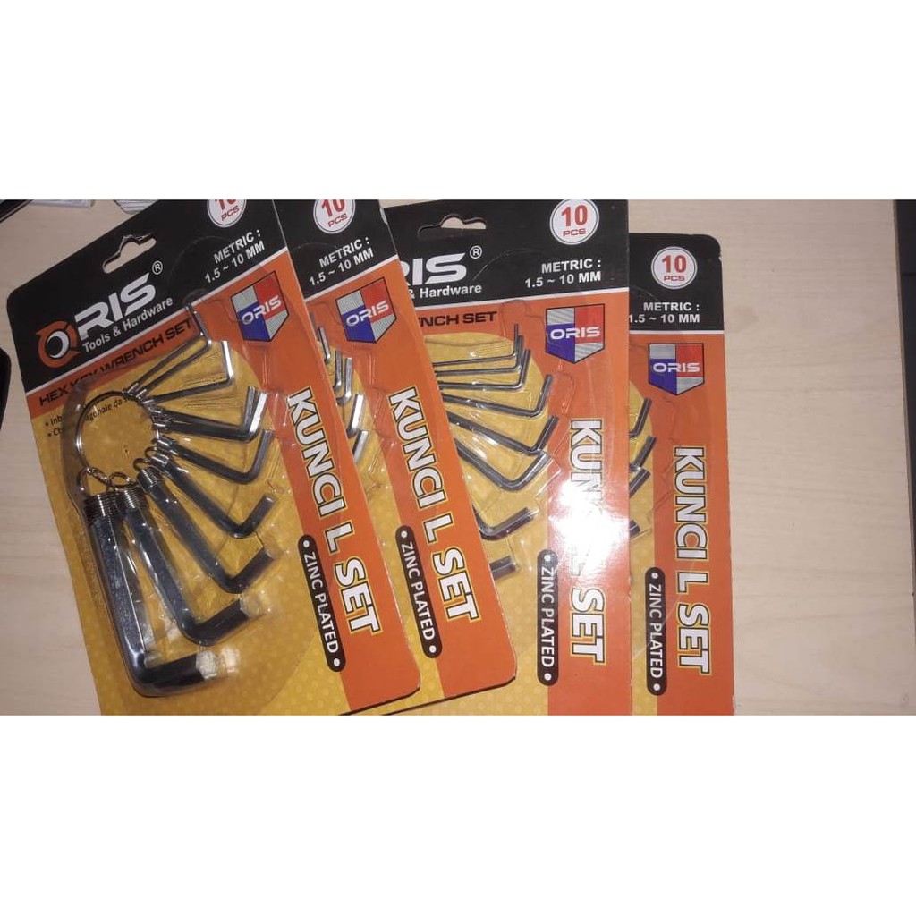 ORIS PENDEK KUNCI L SET 10PCS