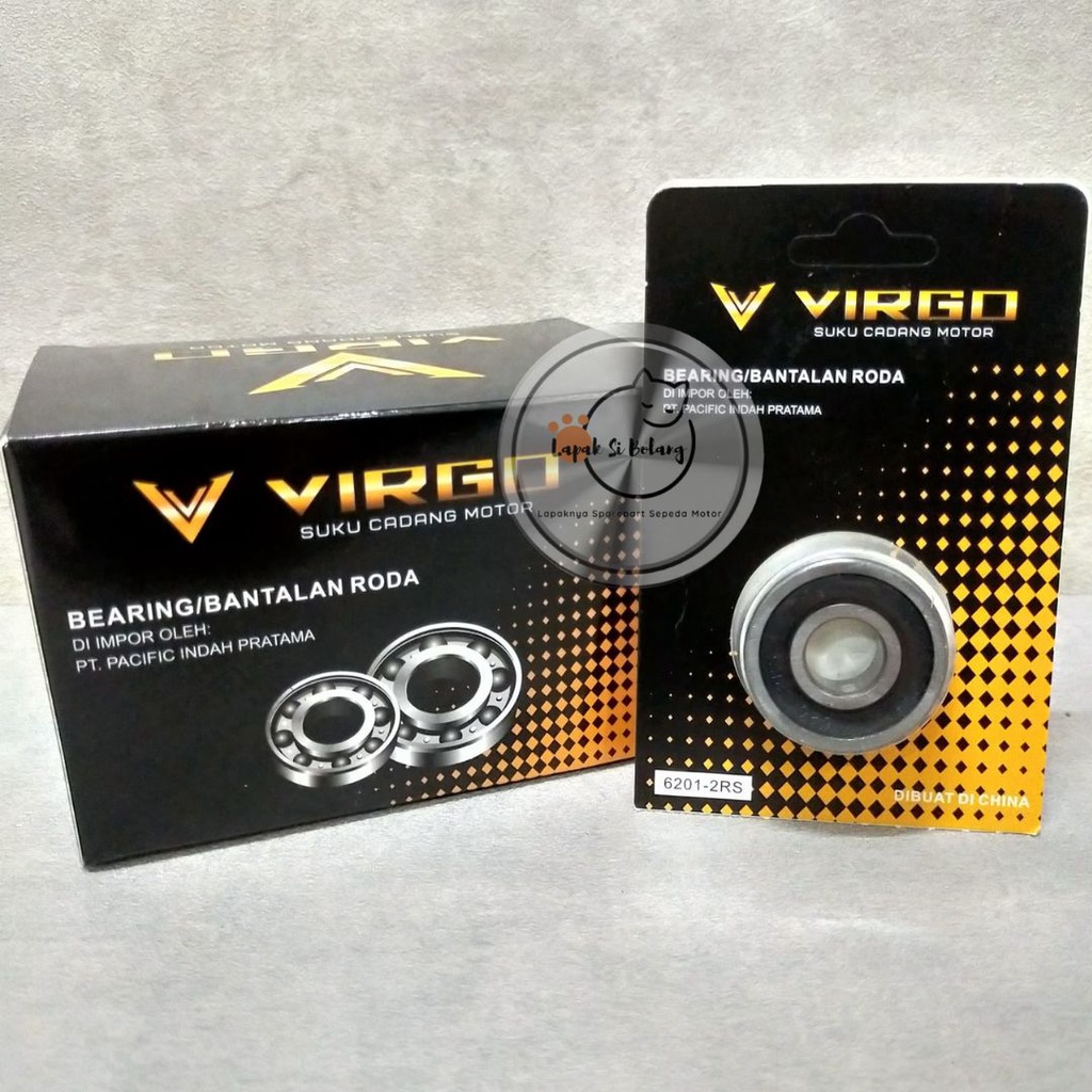 LAHER 6201-2RS MURAH (HARGA UNTUK PER BOX ISI 10 PCS) BEARING 6201-2RS BANTALAN RODA 6201-2RS