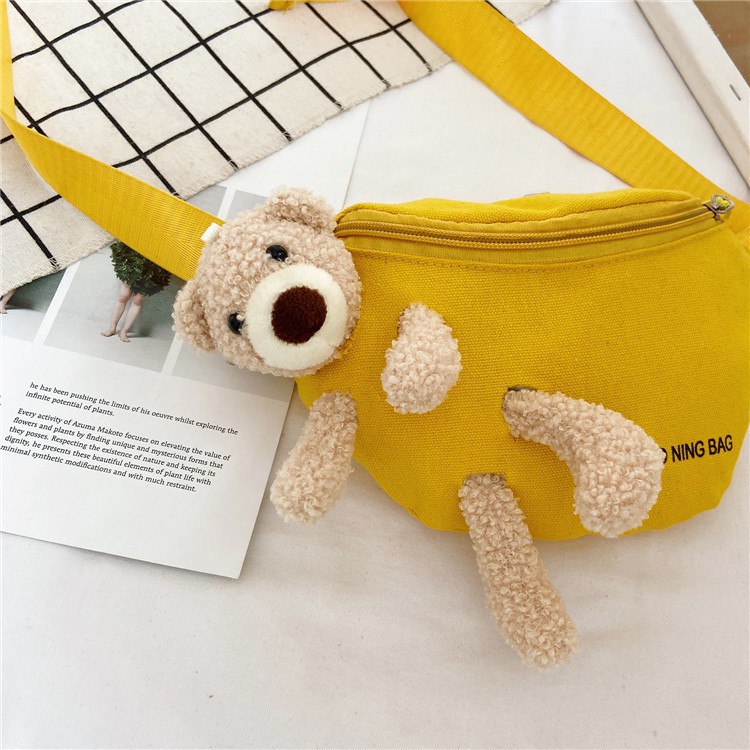 Tas Pinggang Waistbag Import Korea desain Boneka Beruang Lucu/Tas Punggung Beruang [READY Jakarta]