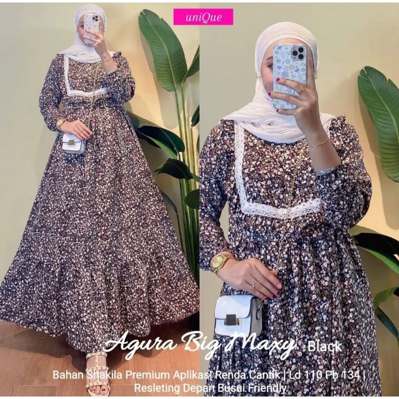 Gamis Renda Noni | Agura Big Renda | (Realpict COD)