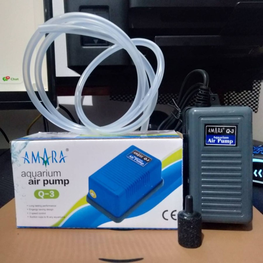Q-3 SET AMARA AIRPUMP POMPA AERATOR 1 LUBANG