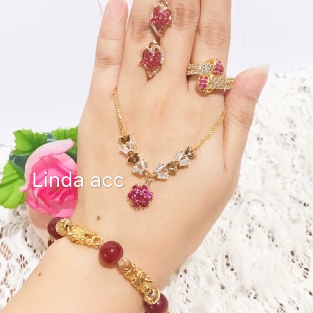 set mirah gelang naga giok asli 88