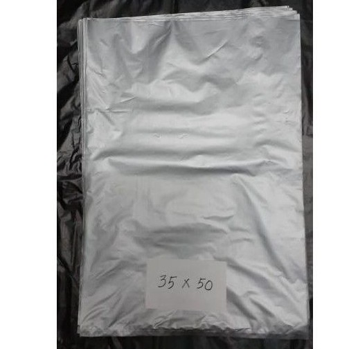 Plastik Packing 35x50 HD Isi 100 Non Plong Abu Silver