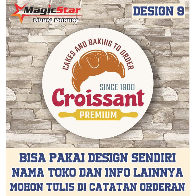 Sticker label custom bontak / label stiker logo cutting TERMURAH-LOGO 9