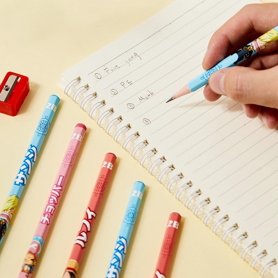 

Special Price.. Deli One Piece Graphit Pencil / Pensil Kayu Grafit 2B Lucu Kartun One Piece Free Rautan Box / Tube EC02X-2B