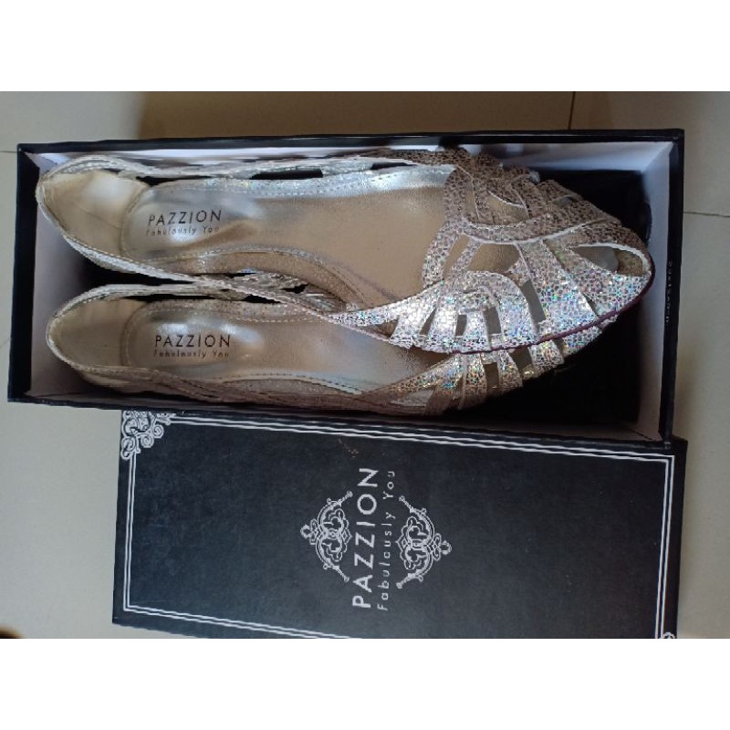sepatu flat shoes wanita hologram Pazzion sz 39