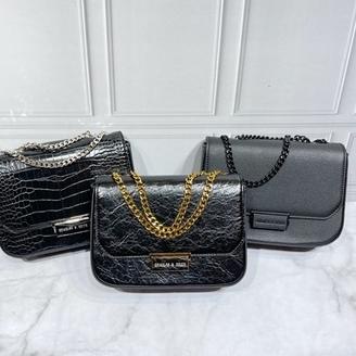 HARGA TERMURAAH.. TAS WANITA CK METRO DOUBLE LINK CHAIN STRAP CROSSBODY - 752#