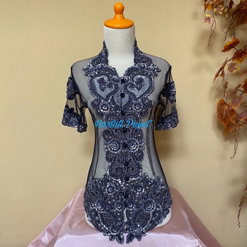 Kebaya Atasan Tangan Pendek Full Payet / Kebaya Pagar Ayu / Kebaya Wisuda Modern / Kebaya Among Tamu