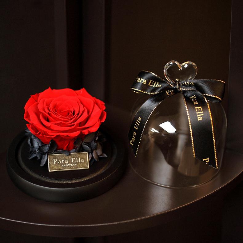  Bunga  Mawar  dalam  Kotak Kaca  Romantis untuk Hadiah 