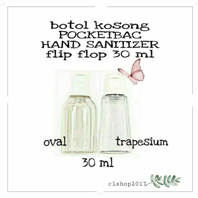 BOTOL KOSONG POCKETBAC HAND SANITIZER GEL  29 ml - 35 ml