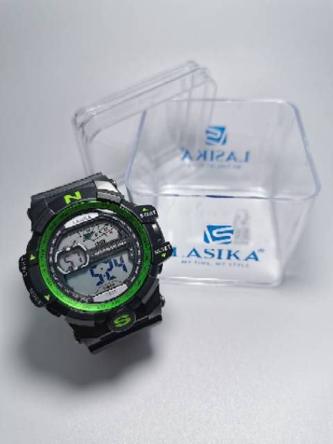 Jam tangan digital Pria Sporty water Resist Lasika 611