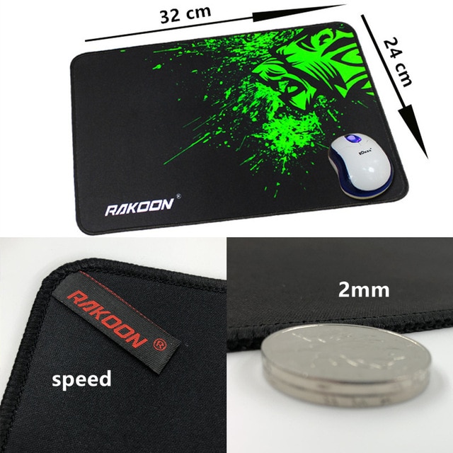 Rakoon Gaming Mouse Pad Desk Mat Speed Surface 24 x 32 cm HITAM