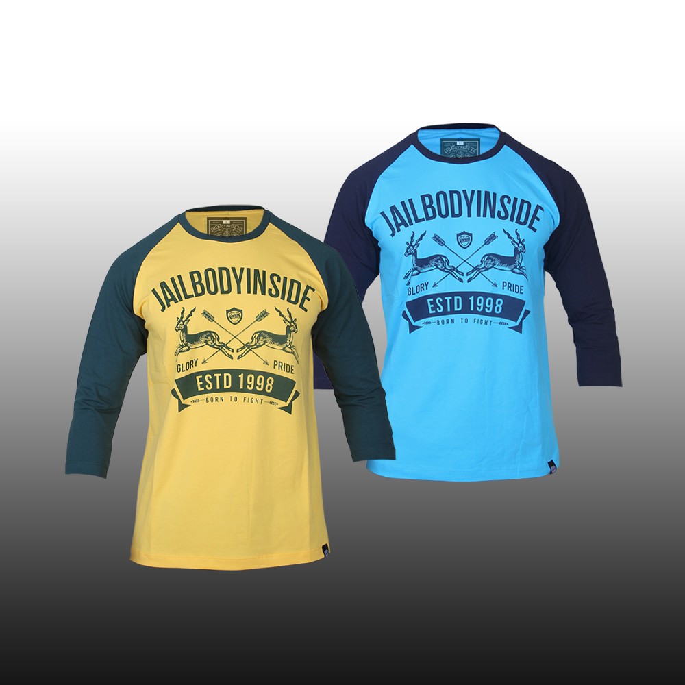 kaos raglan 3/4 original distro Jail Body Inside DEER HUNT soft color code 10112705