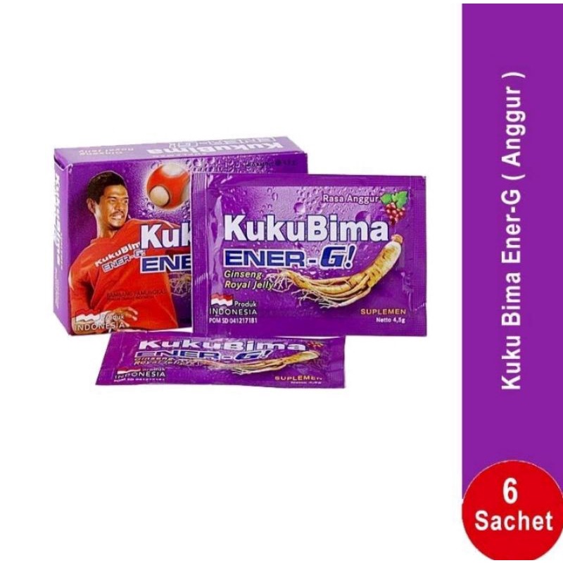 

KUKU BIMA ENER-G Rasa Anggur 1Box isi 6 Sachet