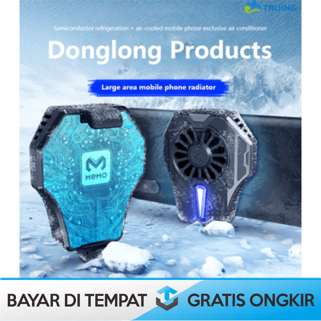 PENDINGIN HP COOLING FAN HANDPHONE RADIATOR DL01- PHONE COOLER DL01 ROG LED GAME MEMO MURAH