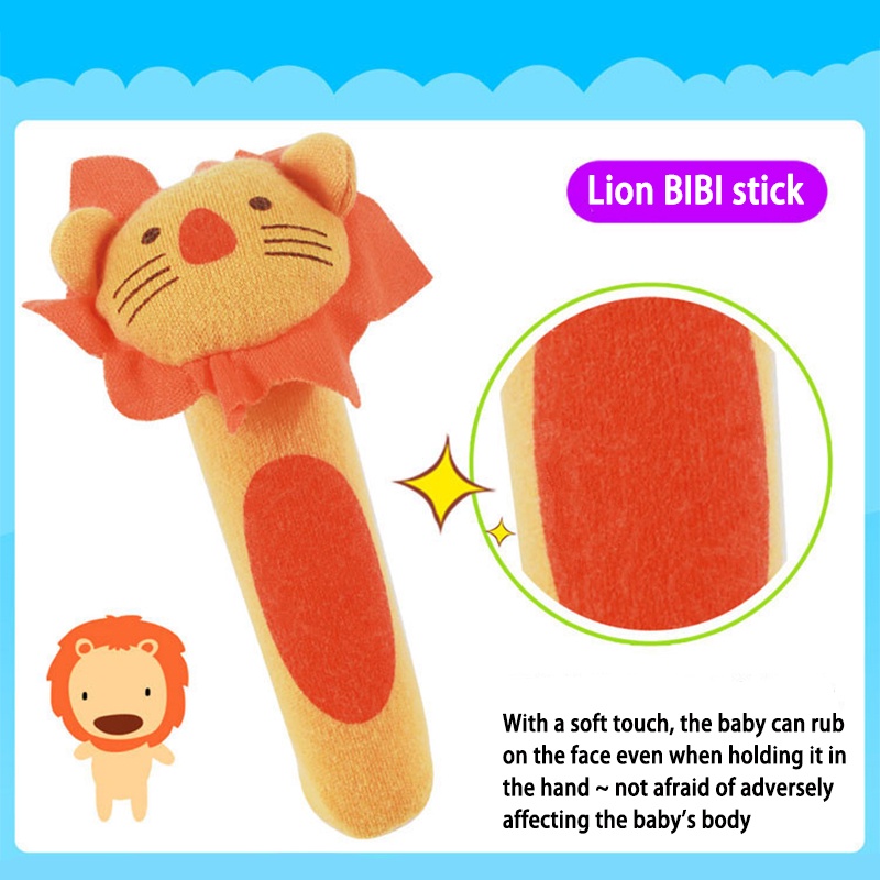 Mainan Bayi /Animal Rattle- Plushie Doll/ Mainan Bayi rattle stick / Mainan Tangan Bayi-Won