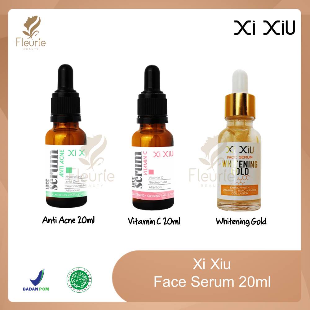 XI XIU Face Serum Vit C / Anti Acne / Whitening Gold 20ml Original BPOM