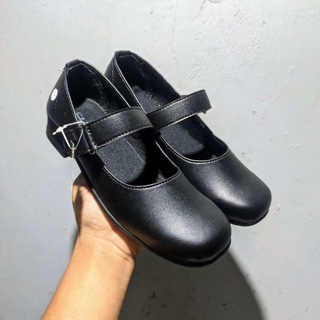 Sepatu Pantofel Size 37-41 Paskibraka Hak 3cm Sepatu Sekolah Perempuan Sepatu Paskib Hitam Fantovel Sepatu Hitam Guru Wanita