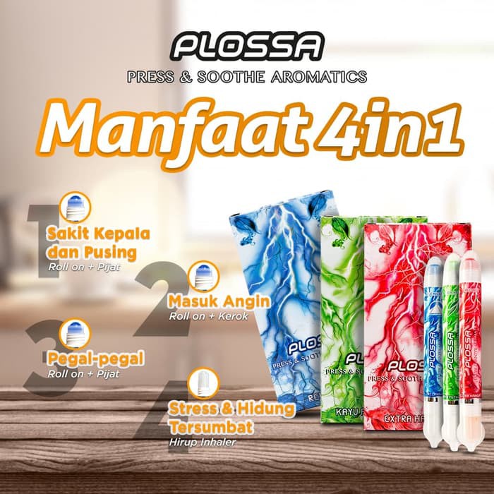 PLOSSA BESAR 10ML MINYAK ANGIN AROMATERAPHY BIRU HIJAU MERAH KUNING CITRUS HOT