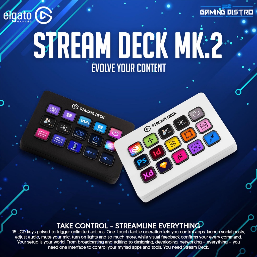 Elgato Stream Deck MK.2 / MK2 with 15 Customizable LCD Keys Live