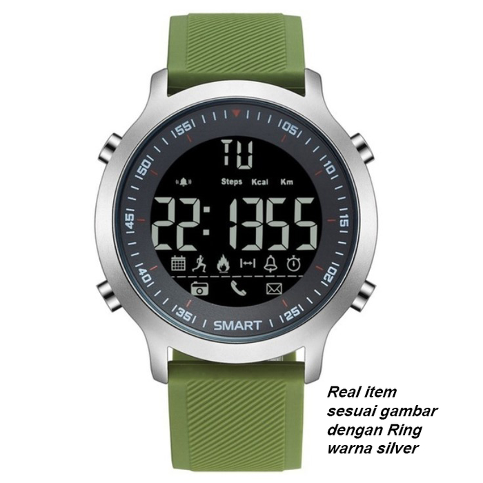 EX18 SmartWatch Sport Waterproof Military Pedometer Running Stopwatch - Hijau