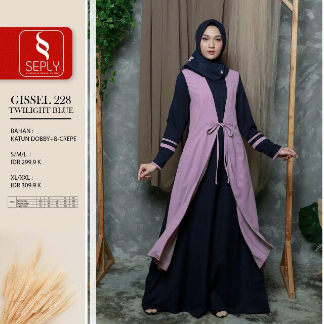 [Terbaru] Gamis Seply Gissel 228 Eksis 119 Ready