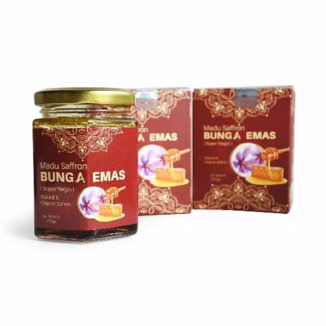 

Madu Saffron/Safron Bunga Emas Super Negin 200gr