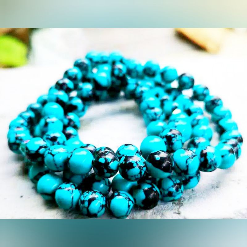 tasbih batu pirus asli isi 99 butir