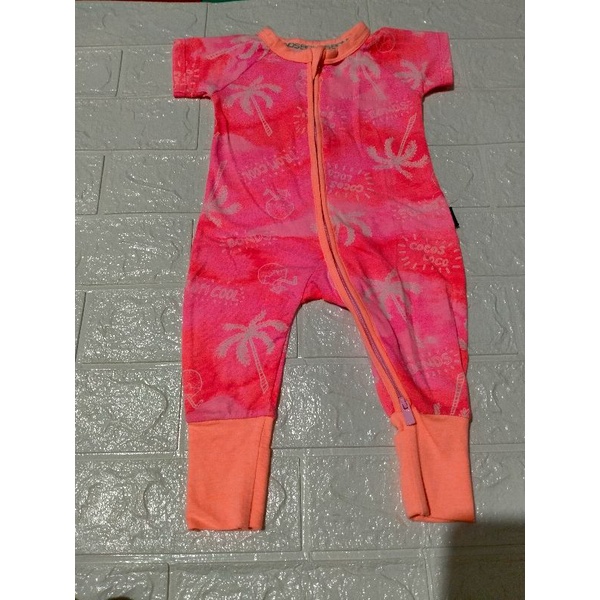 New No Tag Sleepsuit Bonds Baby Beach Pink Neon New Bonds Wondersuit Baby Sleepsuit Bukan Preloved B