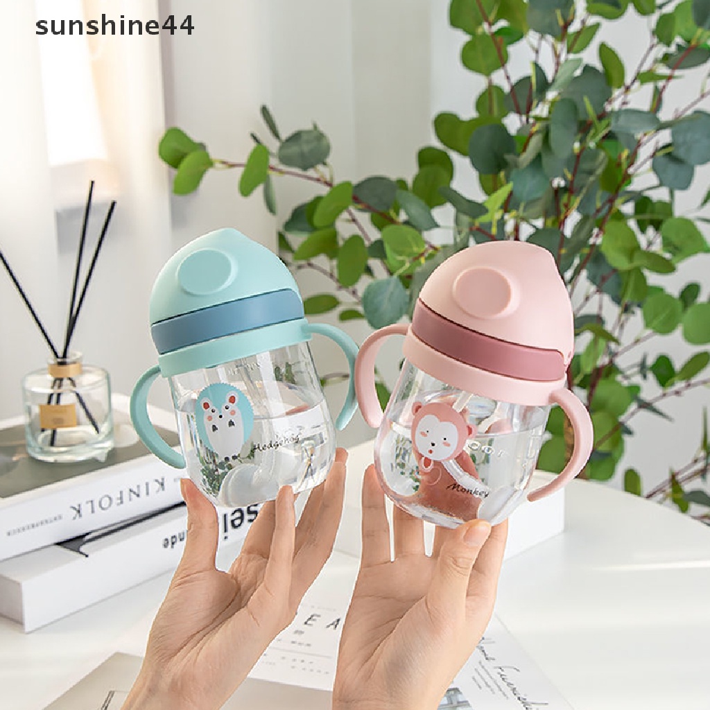 Sunshine Botol Minum Bayi Dengan Sedotan + Pegangan