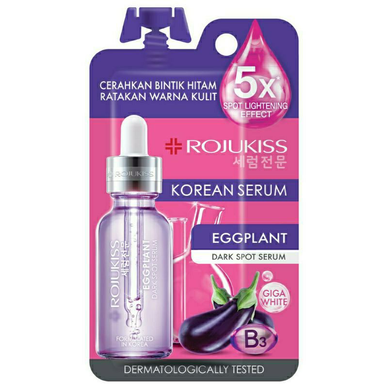 Rojukiss Serum Orange C+ Bright Pore Care Tea Tree Bija Pro Acne Jeju Lotus Pinkish Bright Serum 8mL