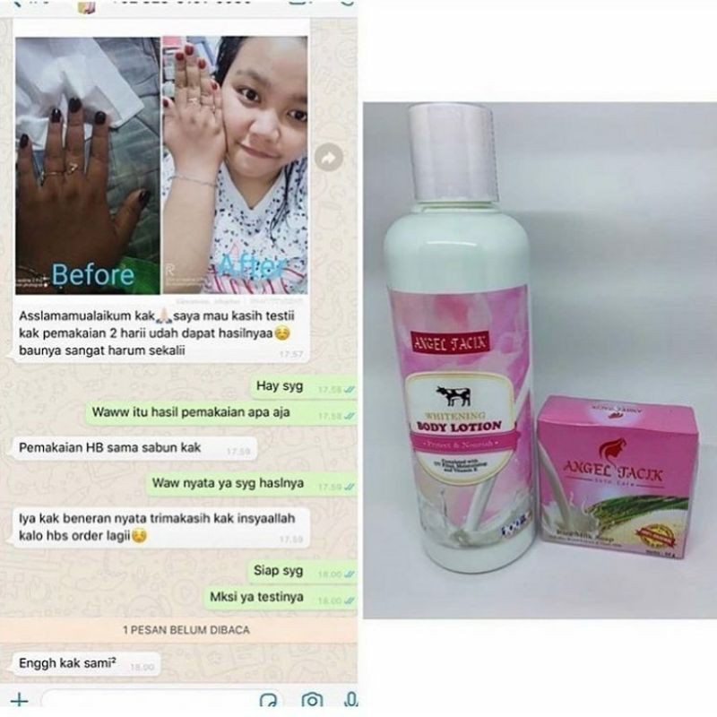 QEILA - LOTION ANGEL TACIK WHITENING BODY LOTION