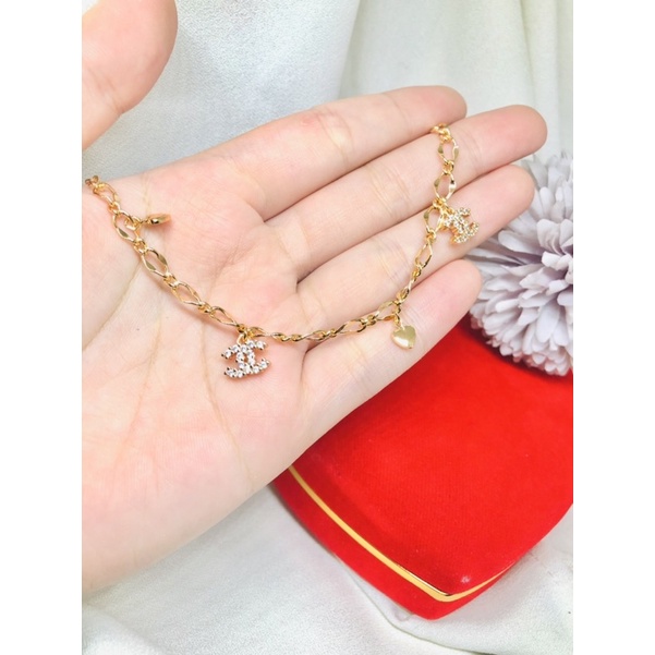 Gelang tangan wanita canel suping emas