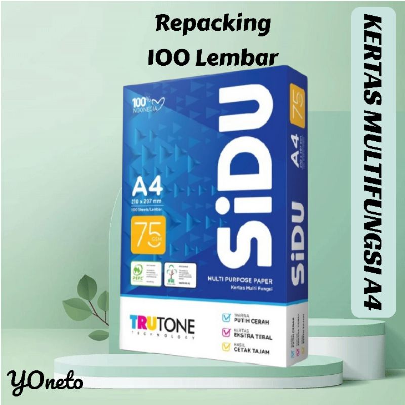 

Kertas HVS Sidu (Repack 100 lembar) A4