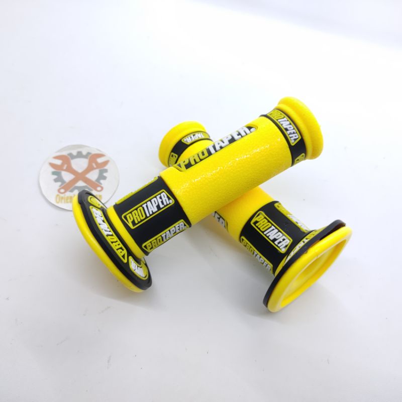 HANDGRIP PROTAPER KARET EMPUK KUNING HITAM BISA UNTUK SEMUA MOTOR