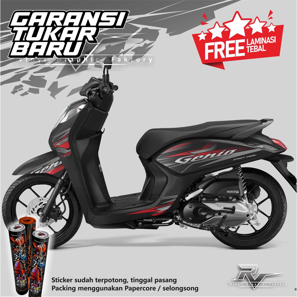 G04 Decal stiker setiker sticker Motor Genio 2022 Full body Custom - Aksesoris cutting sticker setri