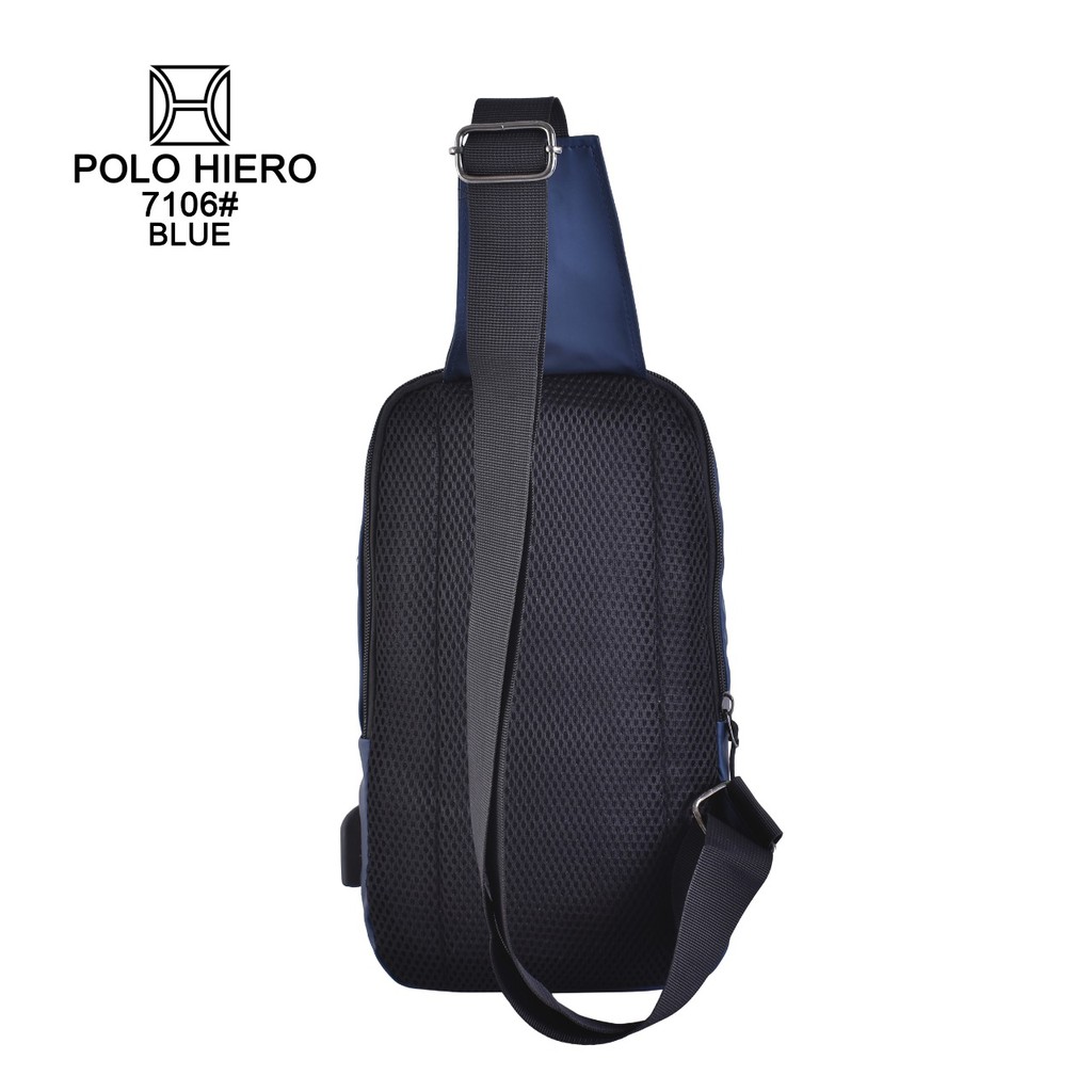 New Stock Tas Selempang Polo Hiero 7106 Water Resistant,[Free Kabel USB Extension]