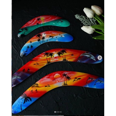 HIASAN BOOMERANG KAYU BALI ASLI HANDMADE BALI